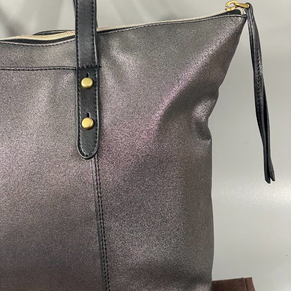 Fossil Silver-Gray Sparkly Tote Bag - Picture 7 of 15